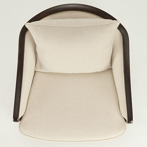 Maeva Wood Frame Swivel Chair 