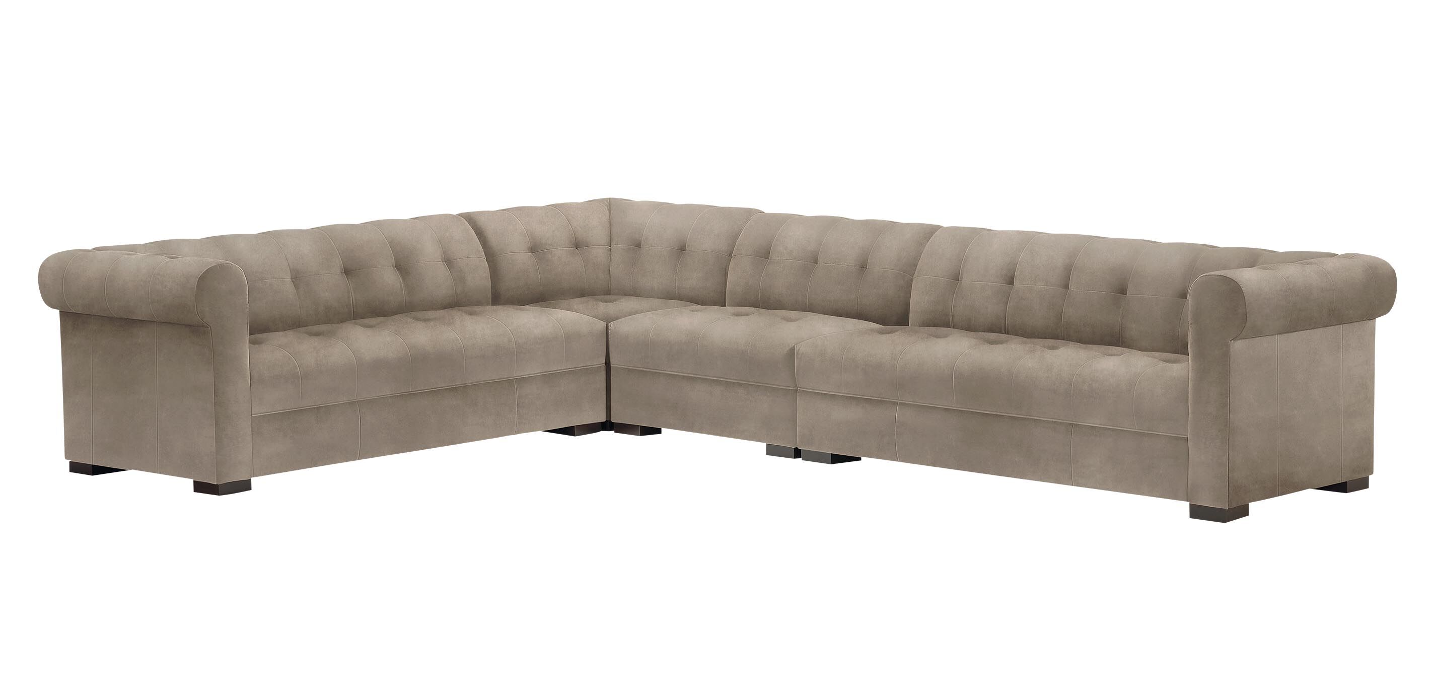 Rockwell Leather Four-Piece Sectional