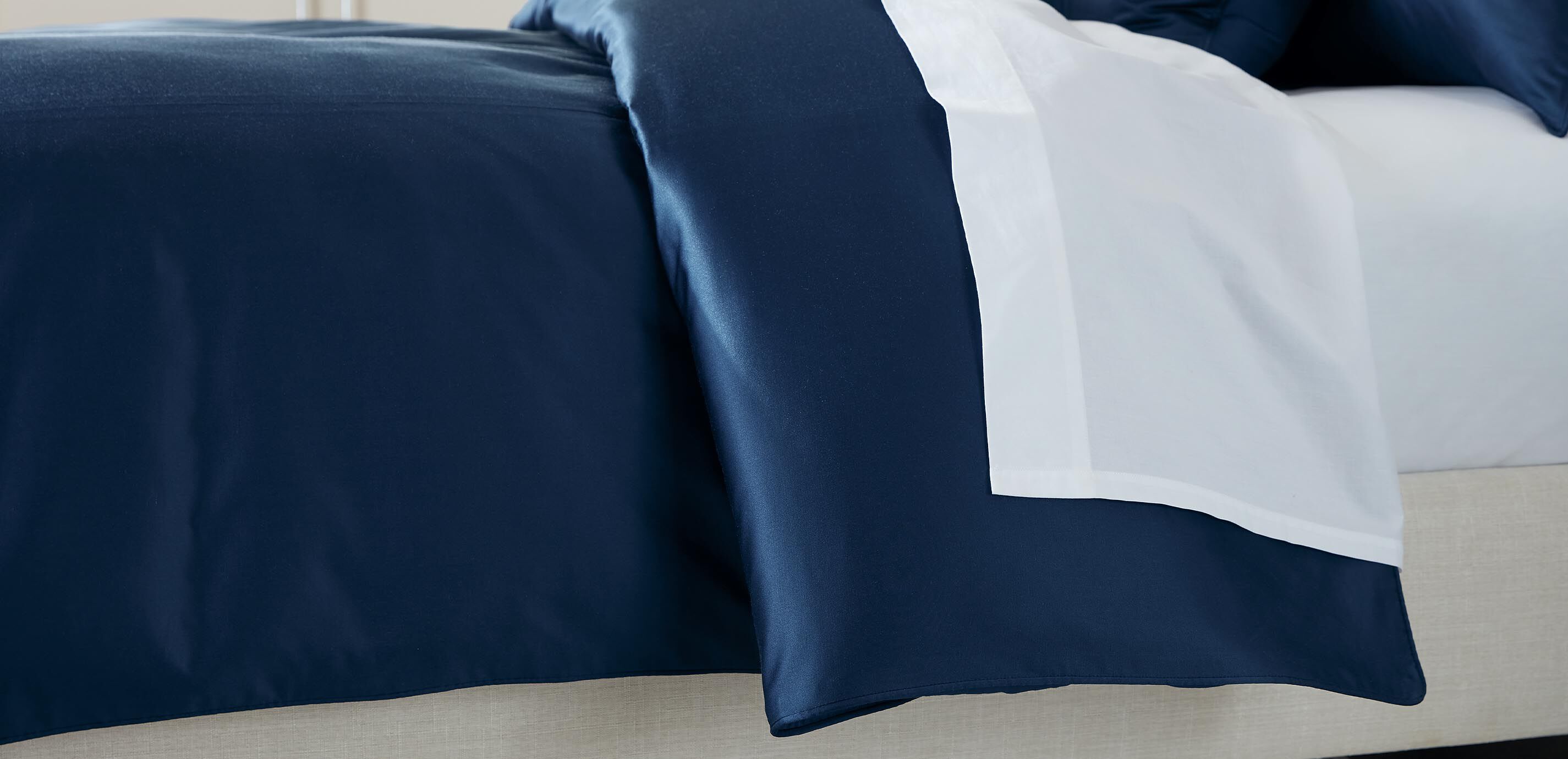 Salena Solid Duvet Cover and Shams Set, Navy_3