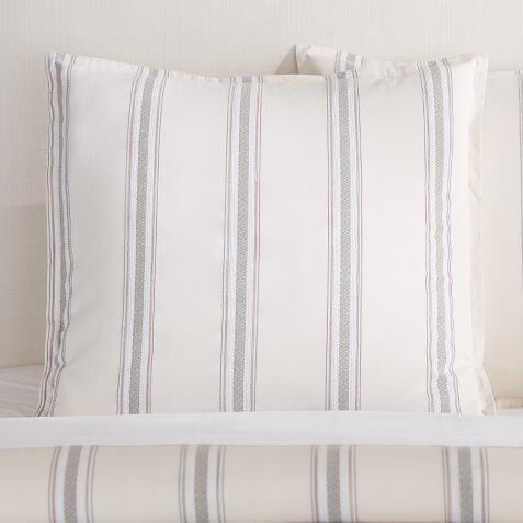 Garment-Washed Stripe Euro Sham image 036253D