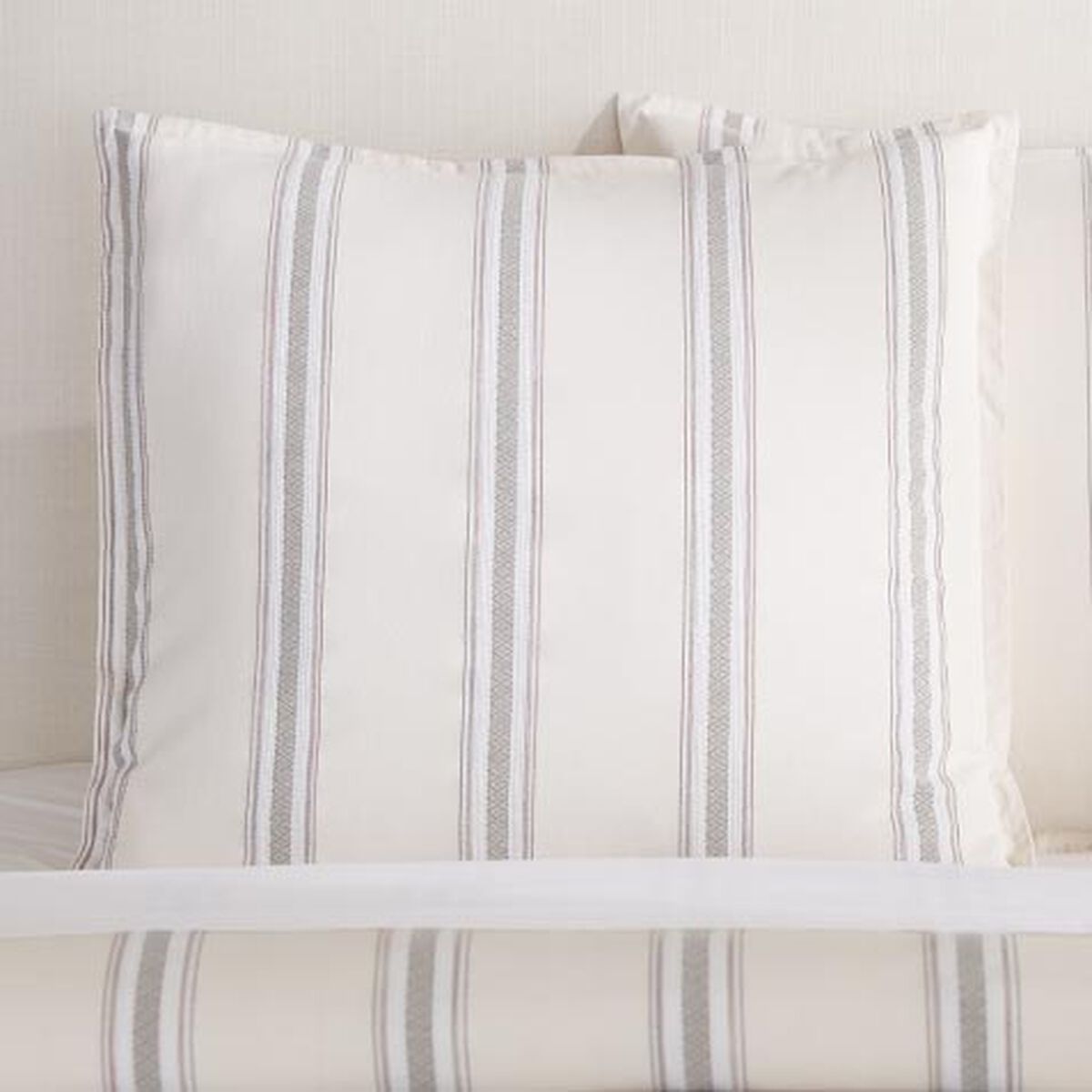 Garment-Washed Stripe Euro Sham