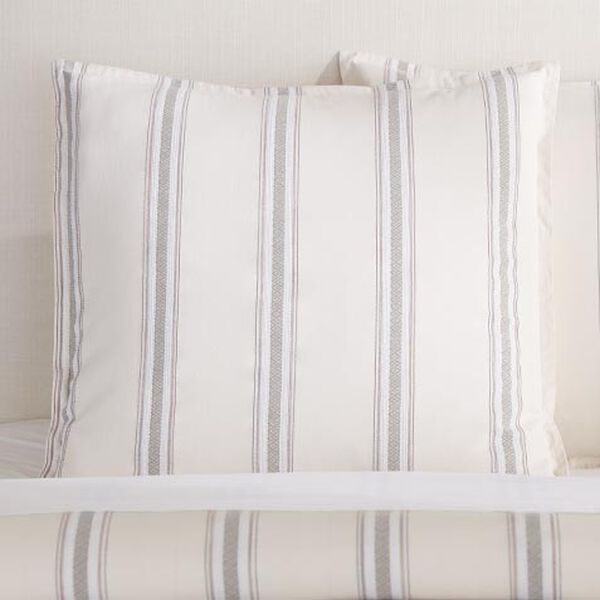 Garment-Washed Stripe Euro Sham