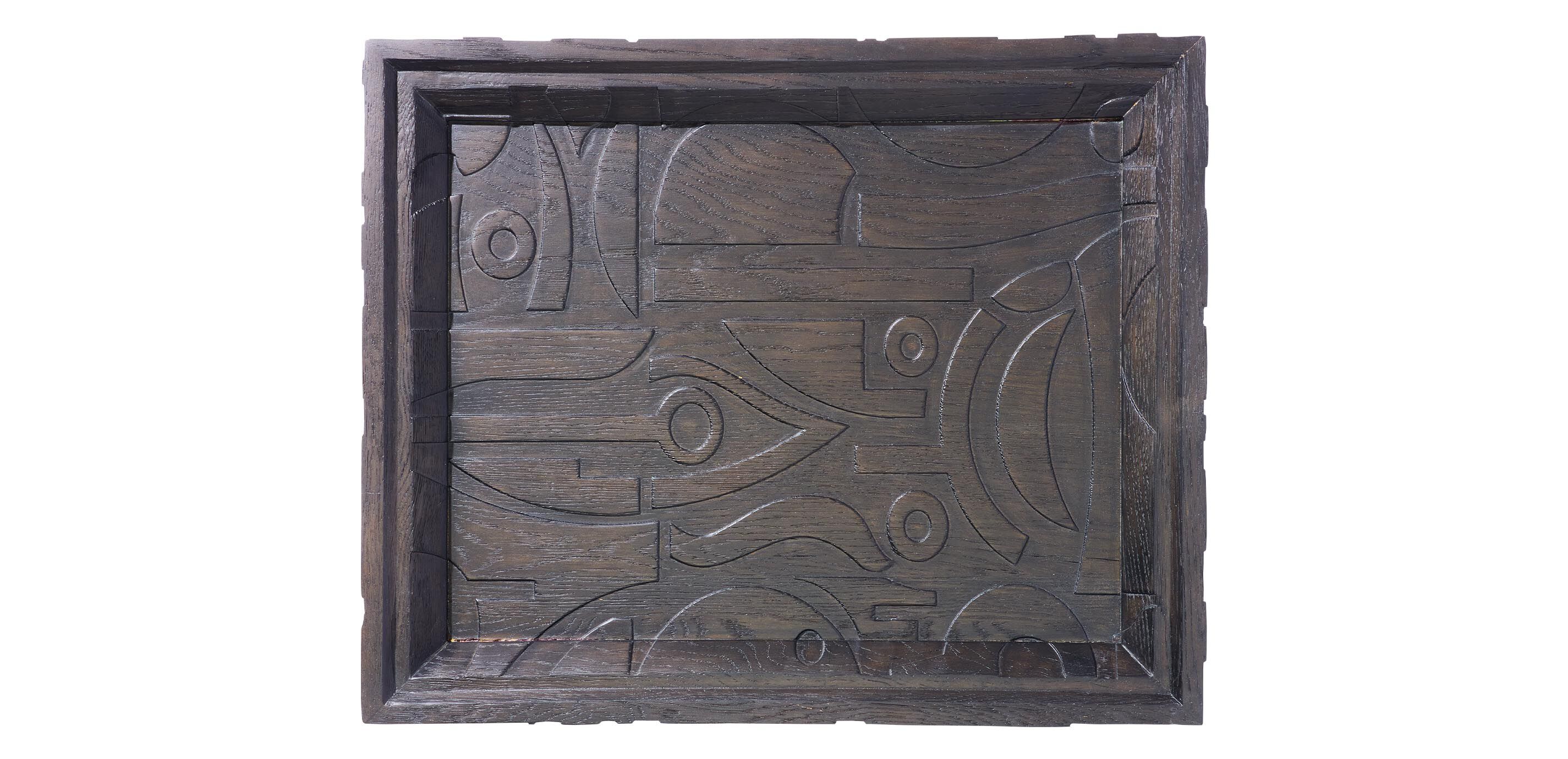 Carved Dark Wood Tray_1