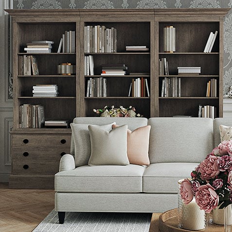 Villa Triple File Bookcase Product Tile Hover Image 139240G