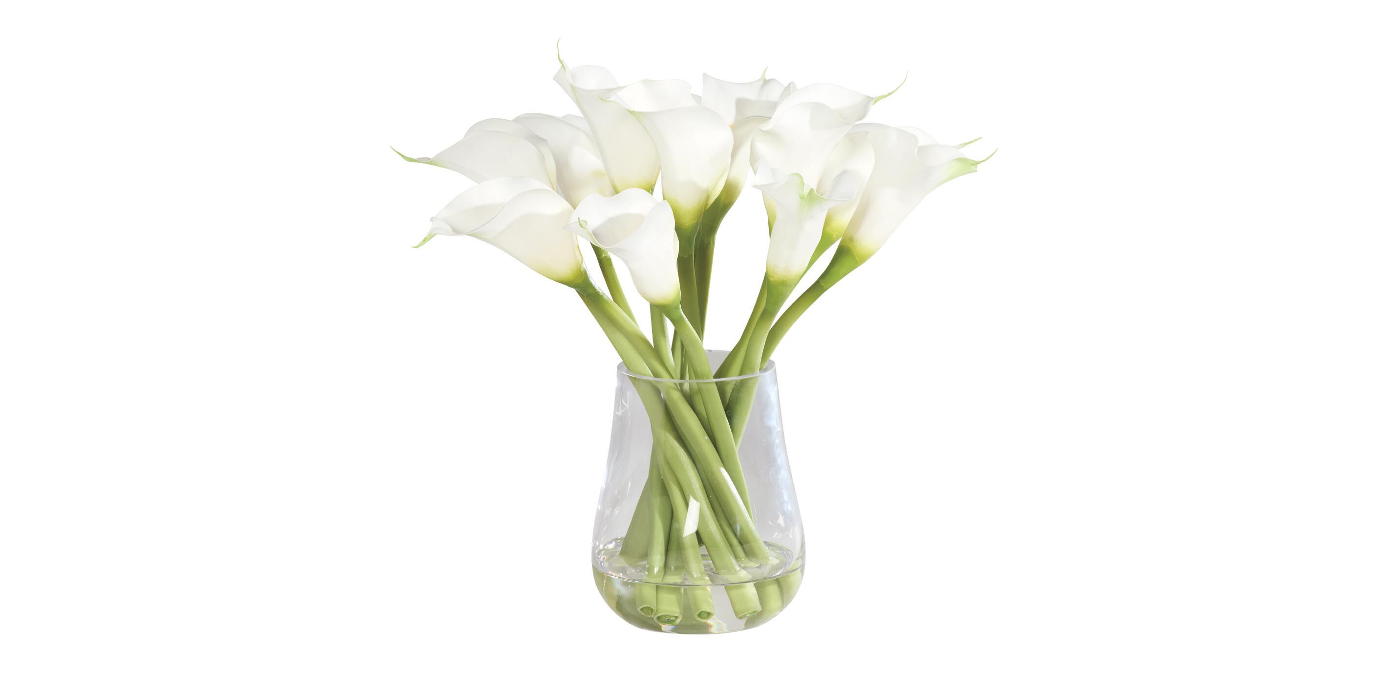 Calla Lily Bouquet in Tapered Glass Vase_1