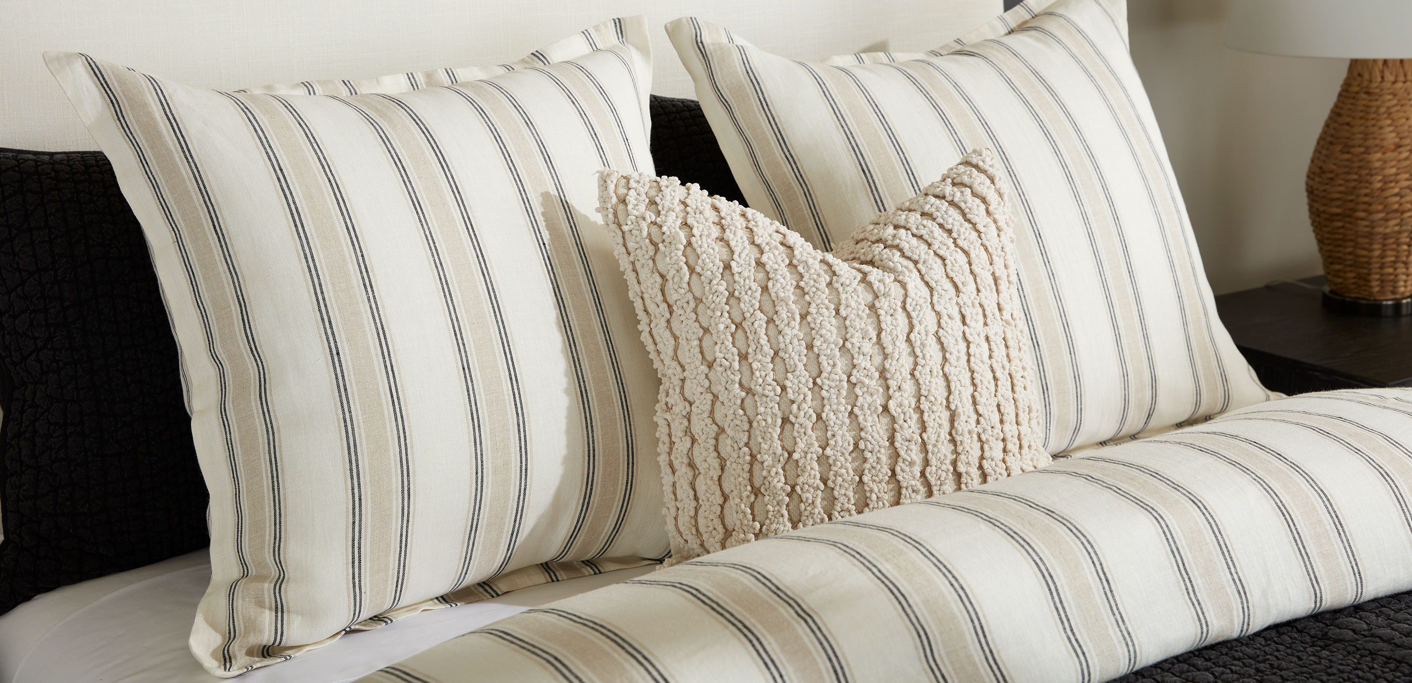 Washed Linen Stripe Duvet and Sham_3