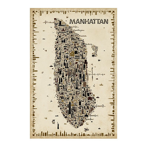 Antique Iconic Cities - Manhattan image