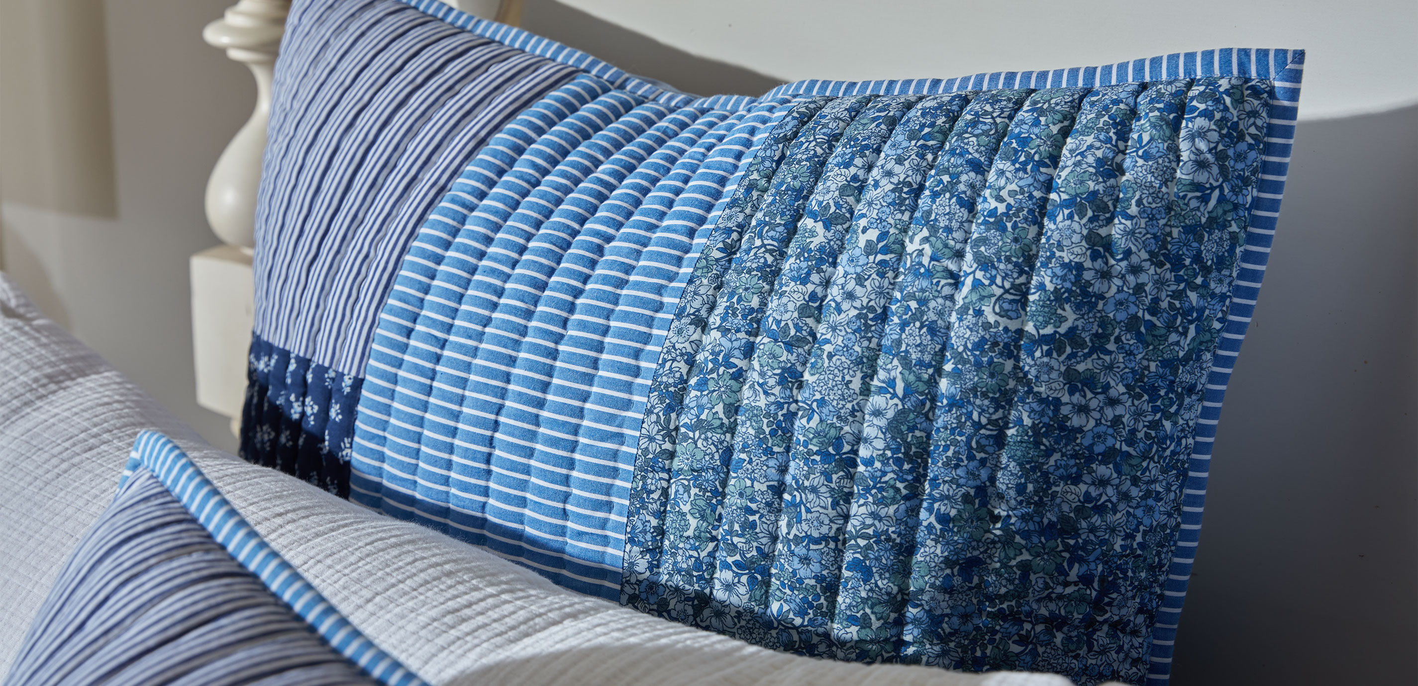 Mixed Patchwork Quilted Euro Sham_1