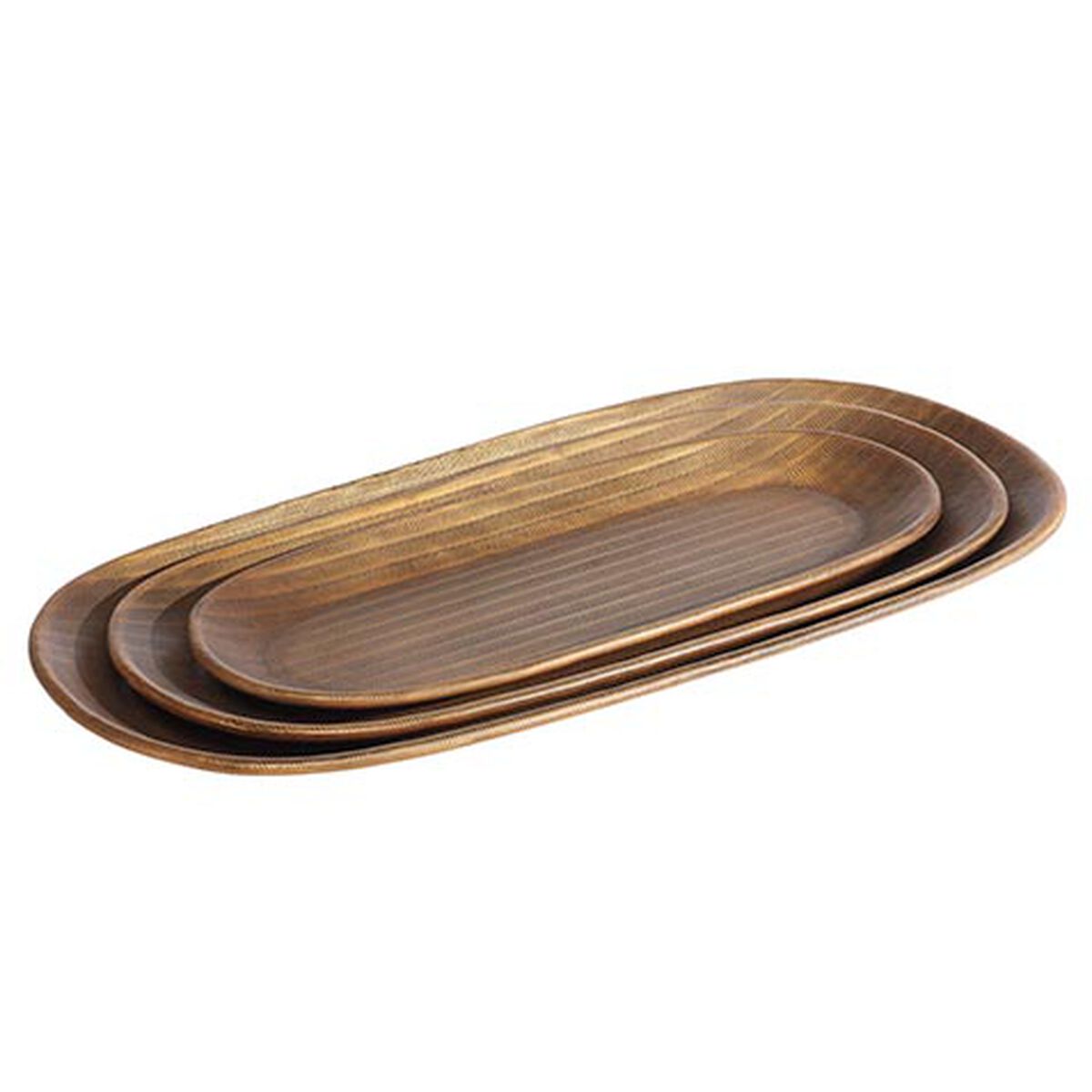 Lina Metal Oval Nesting Trays, Set of 3