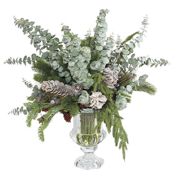Evergreen & Eucalyptus Holiday Centerpiece