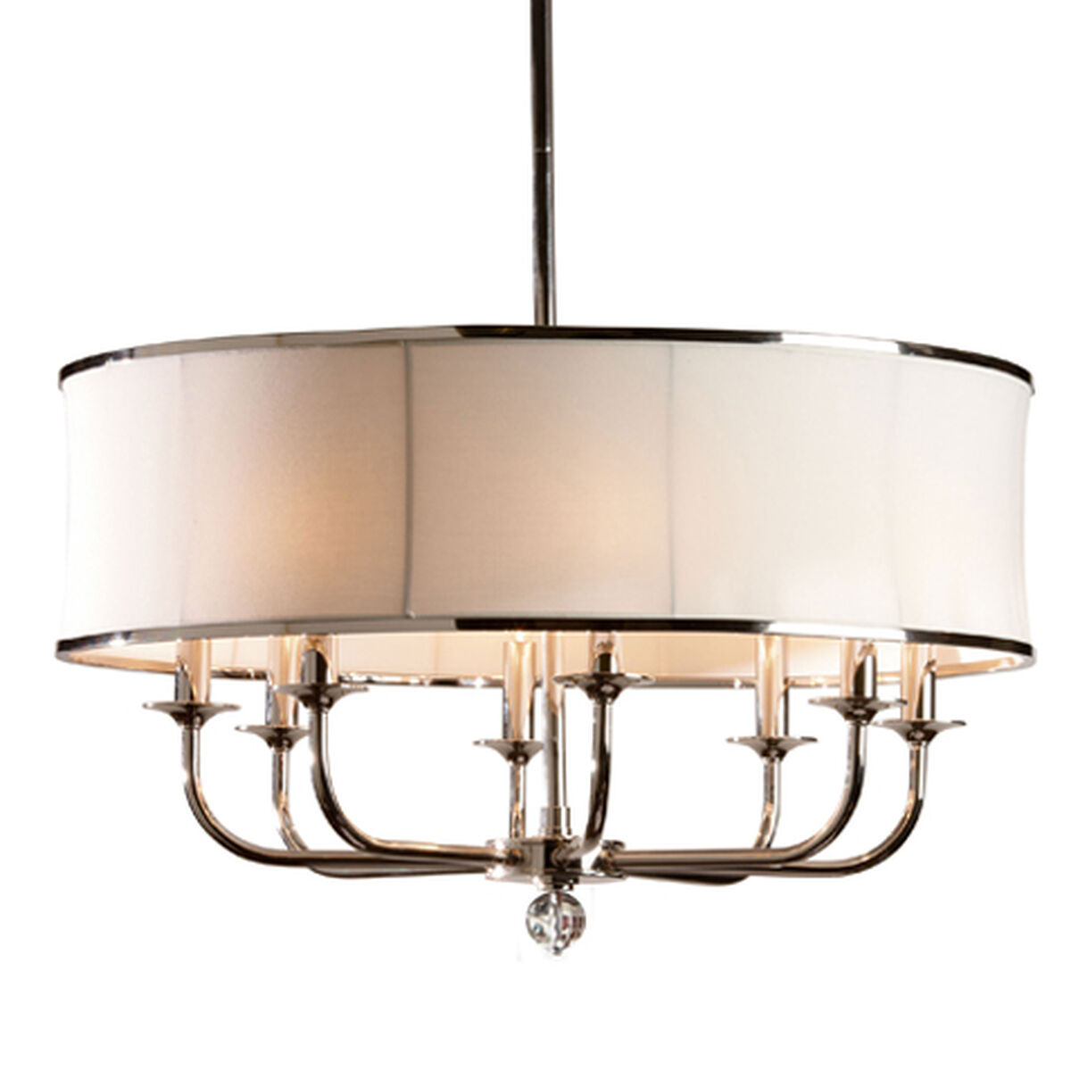Zoe Eight-Light Nickel Chandelier