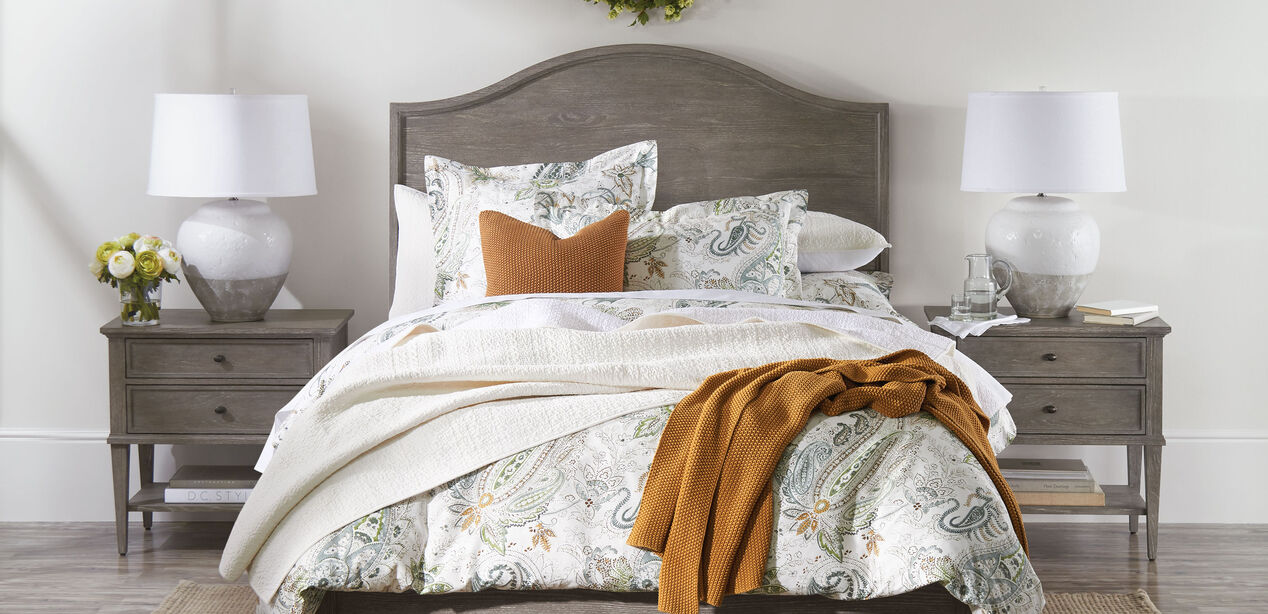 Clermont Bed with Arched Wooden Headboard Ethan Allen