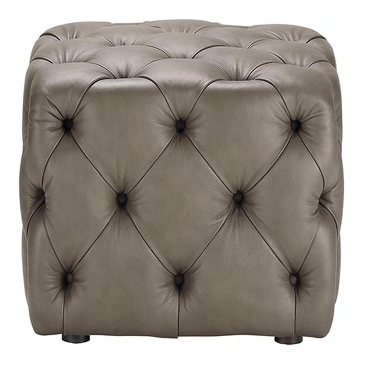Callahan Tufted Leather Ottoman