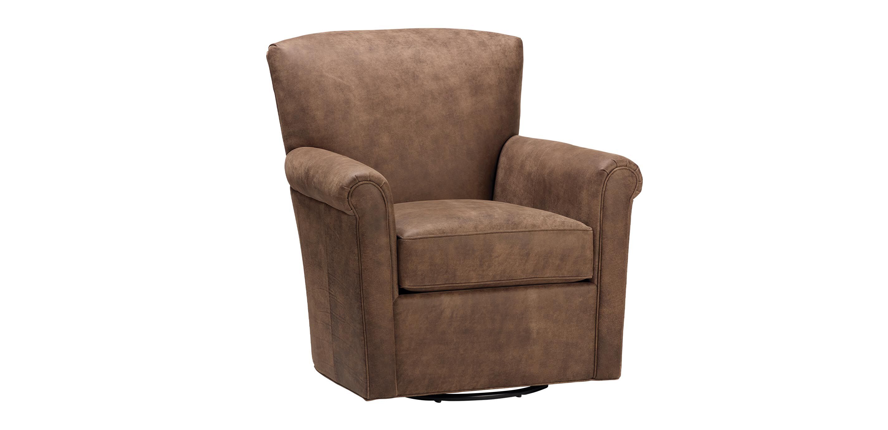 Turner Leather Roll-Arm Swivel Chair_1