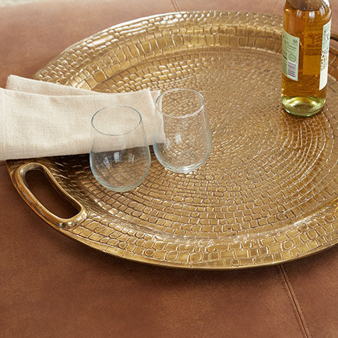 Croco Tray, Brass Product Tile Hover Image 432505   BRS