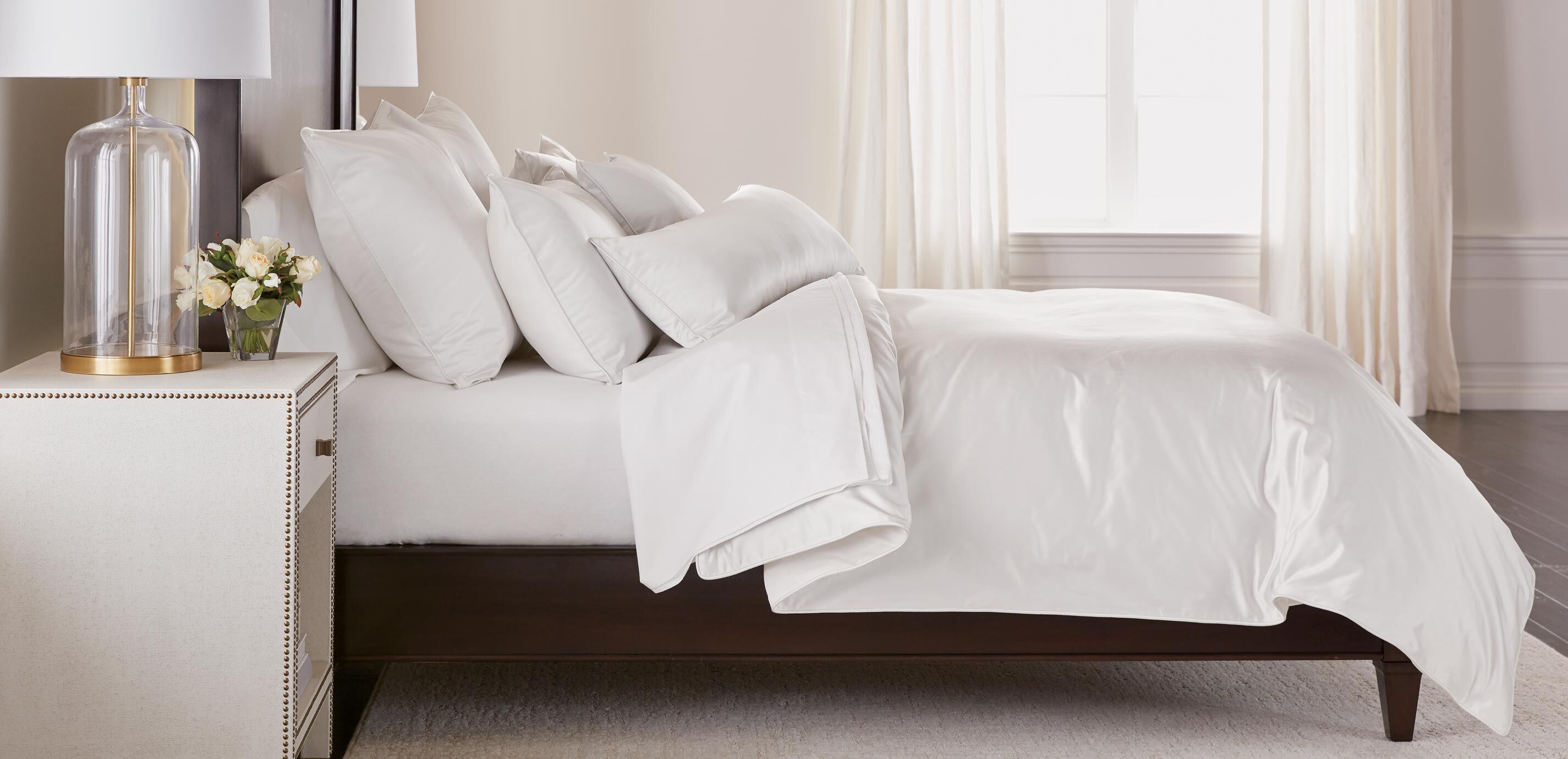 Salena Solid Duvet Cover and Shams, Pearl_1