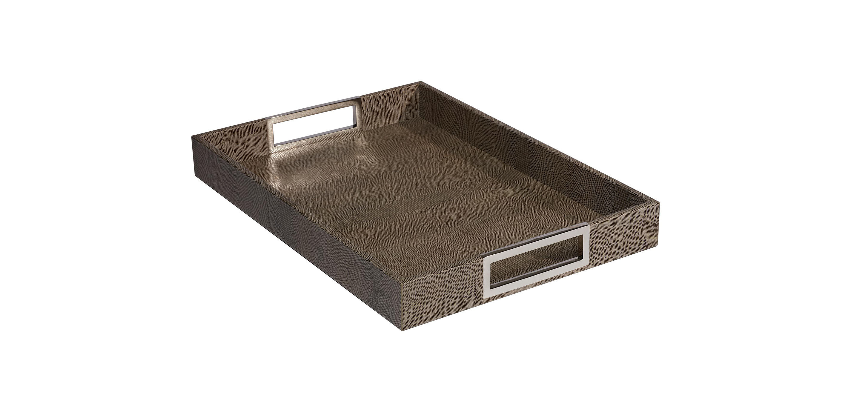 Embossed Rectangular Leather Tray_2