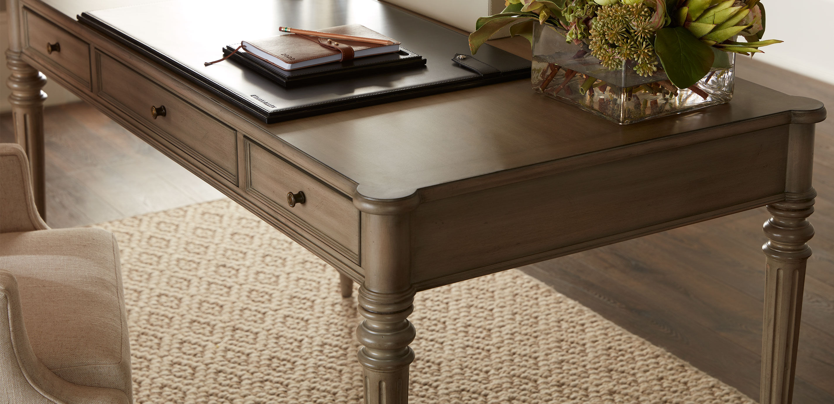 Custom Turret-Corner Home Office Desk_5