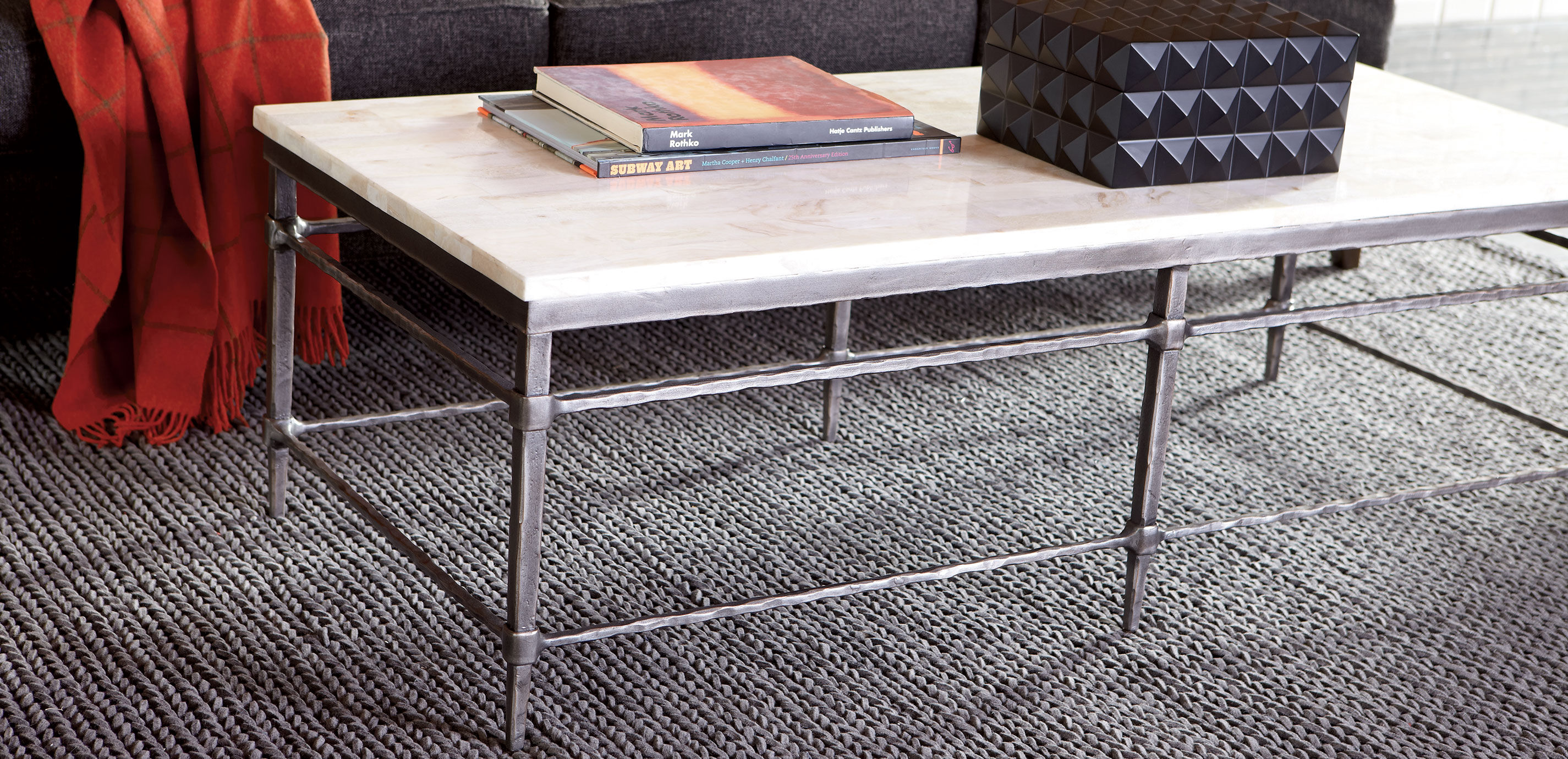 Vida stone outlet top coffee table