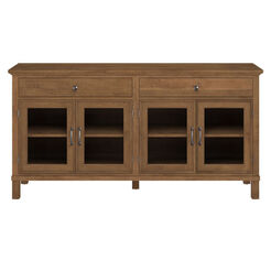 Custom Four-Door Buffet: Molded-Frame Glass Doors, Top Drawers Recommended Product