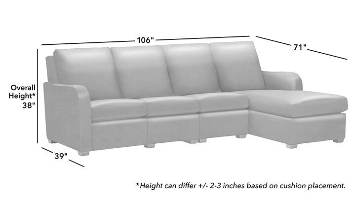 Jennings Leather Four-Piece Motion Sectional with Chaise_2