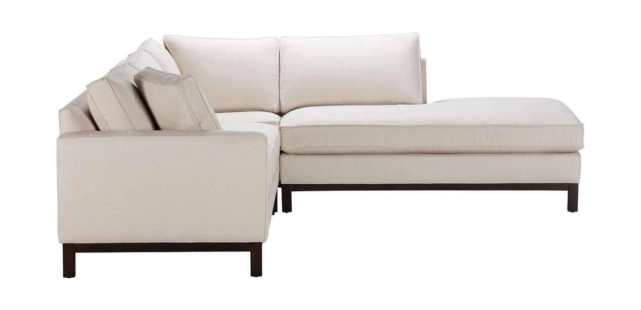 Melrose Too ThreePiece Open End Sectional Ethan Allen