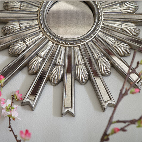 20" Silver Starburst Mirror Product Tile Hover Image 074077B