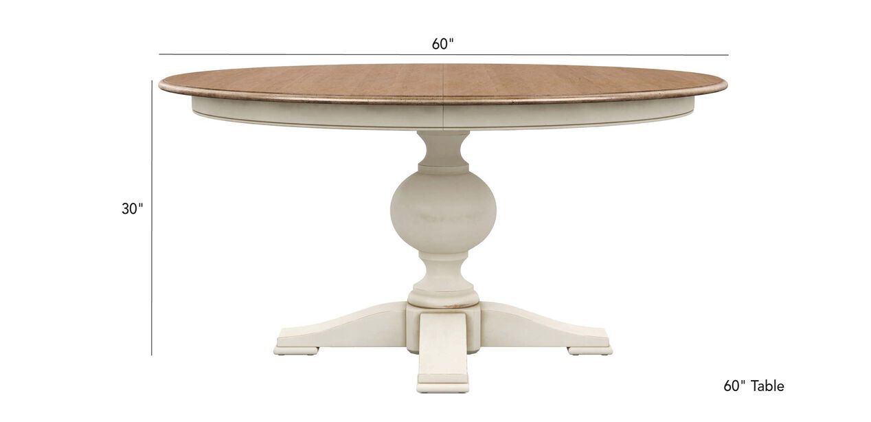 Cooper Round Dining Table, Round Dining Table With Leaves 60
