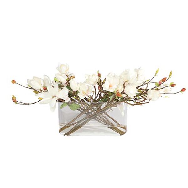 Magnolia Arrangement in Linear Vase