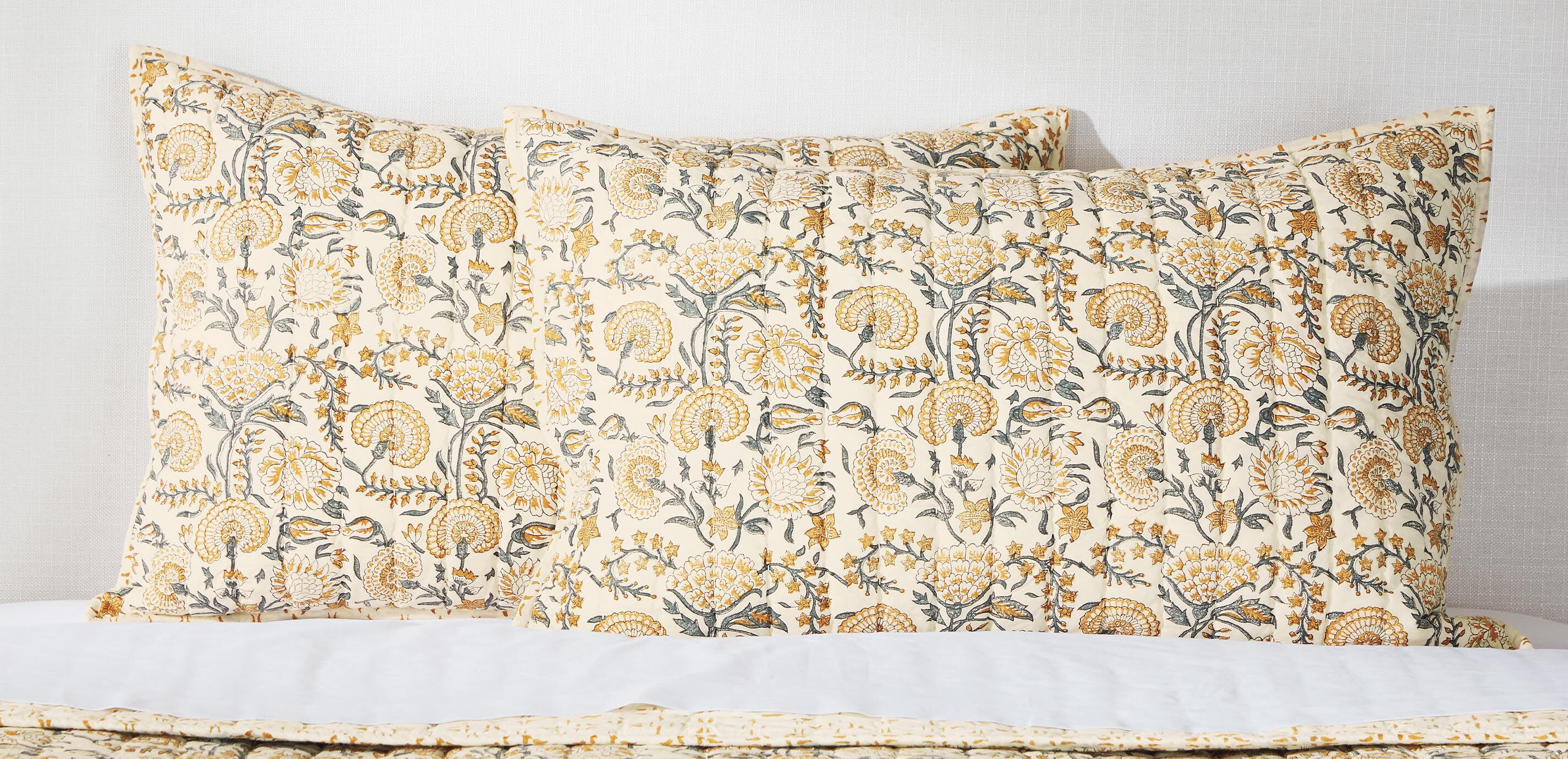 Block-Printed Quilt and Shams Set_2
