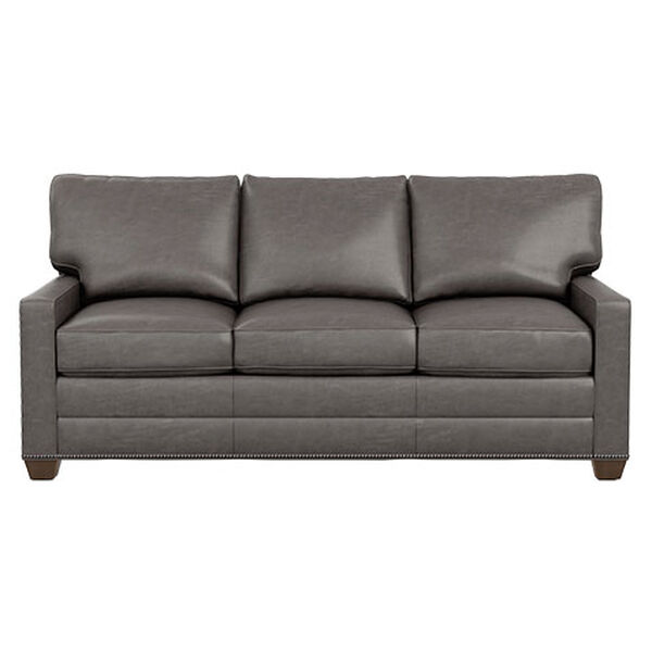 Bennett Track-Arm Leather Three-Seat Sofa