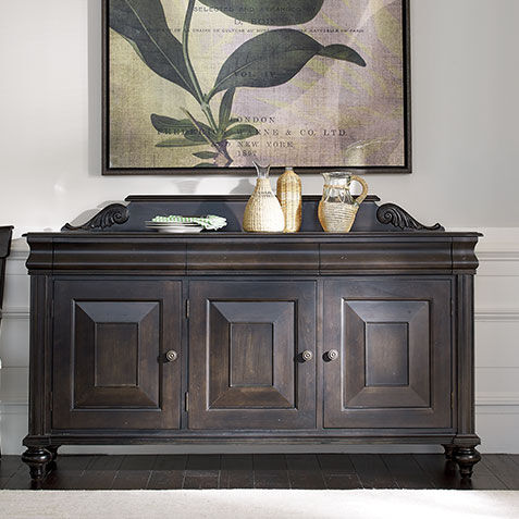 Dark gray shop sideboard