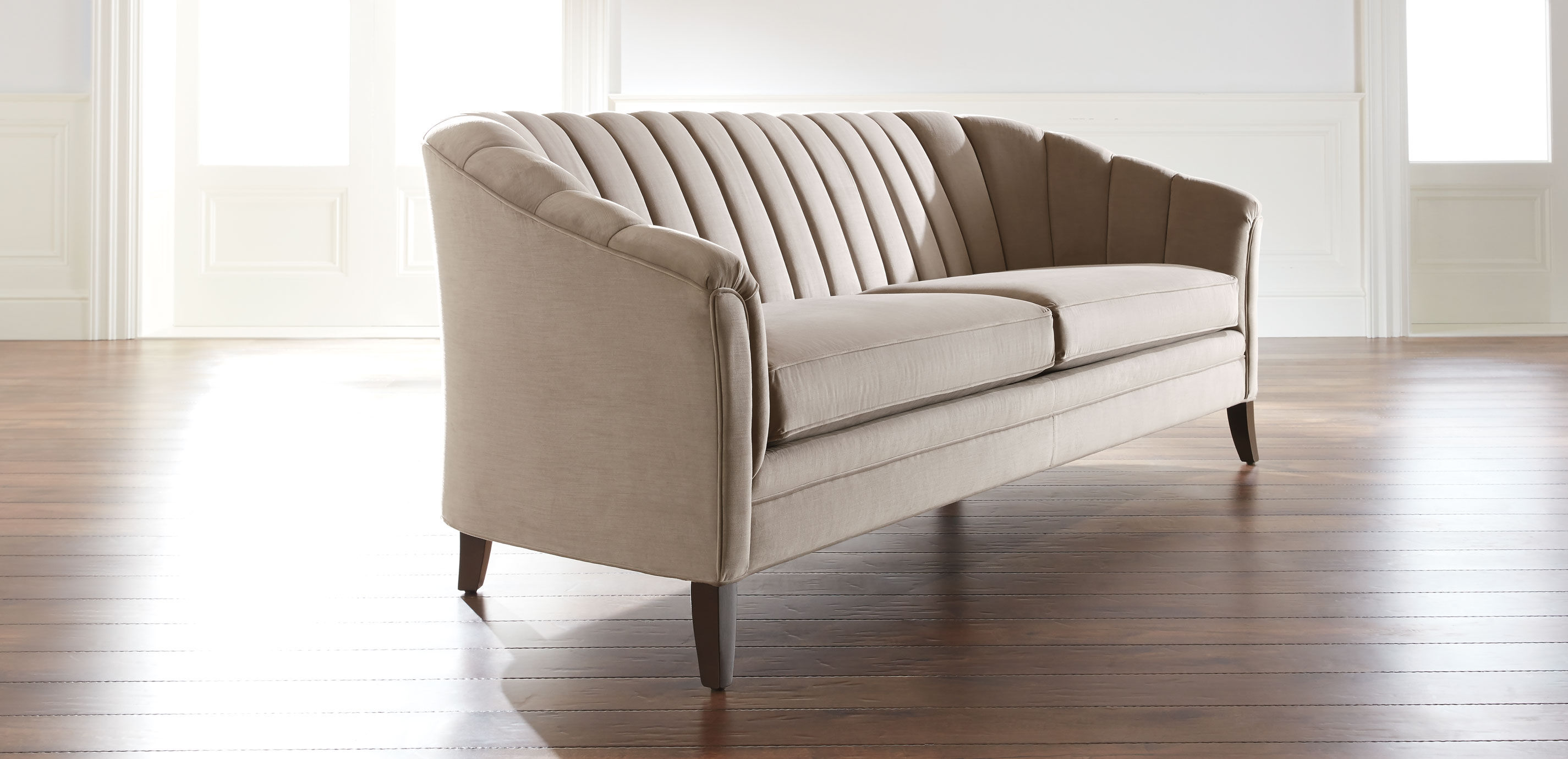Nathalie BarrelBack Sofa Art Deco Sofa Ethan Allen