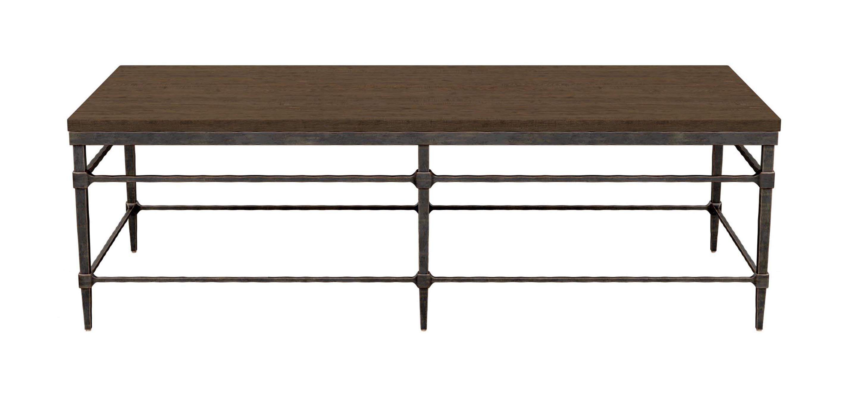 Vida Rectangular Wood-Top Coffee Table
