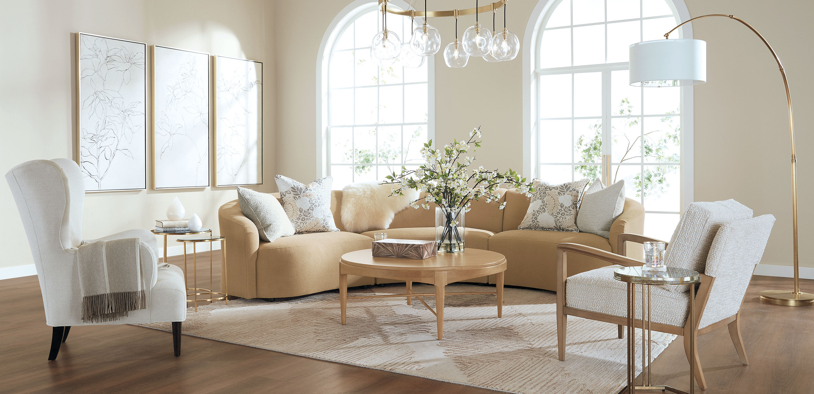 Draper Round Wood Midcentury Coffee Table_10