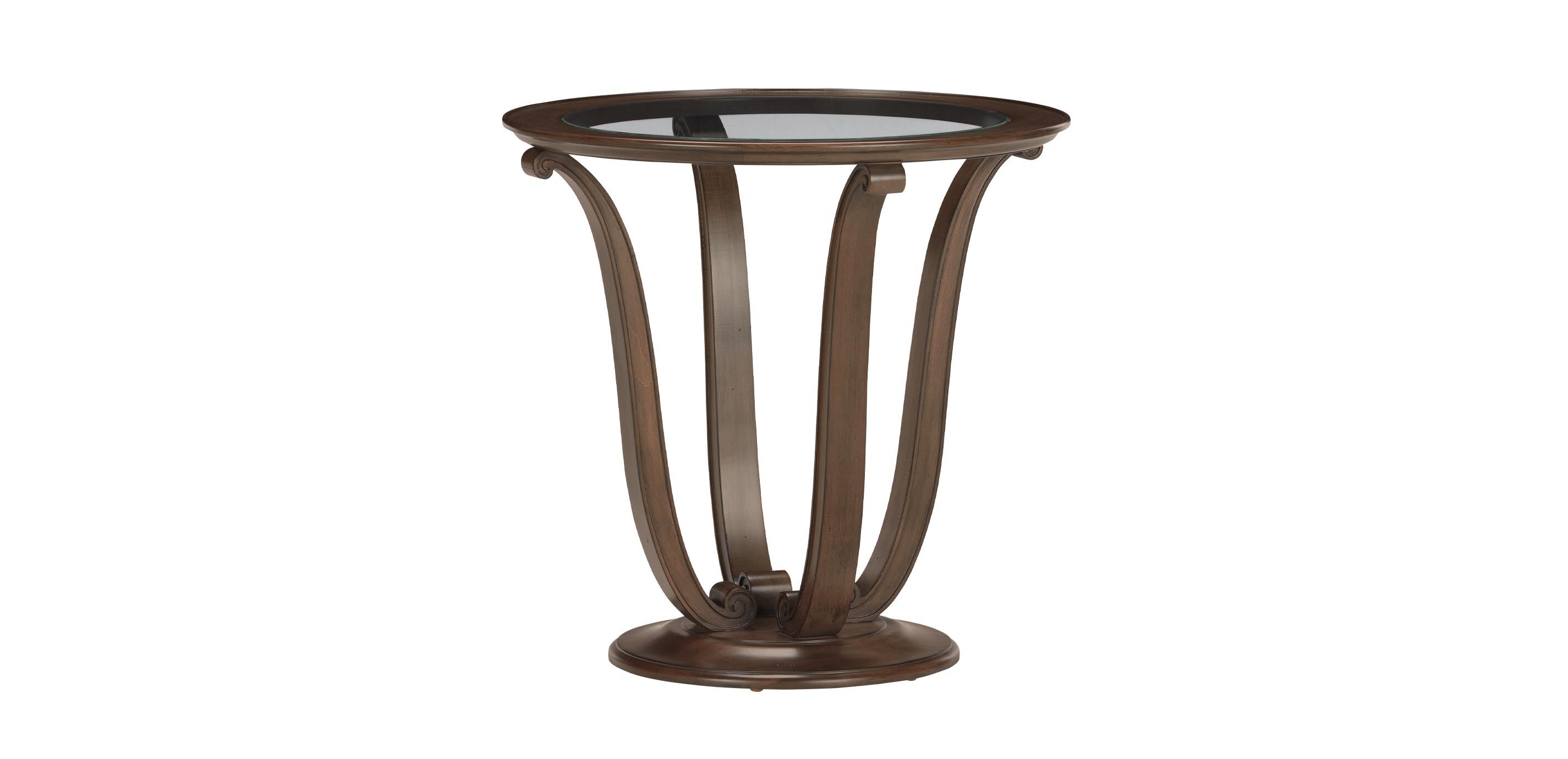 Camille Round Glass-Top Scroll-Base End Table_2