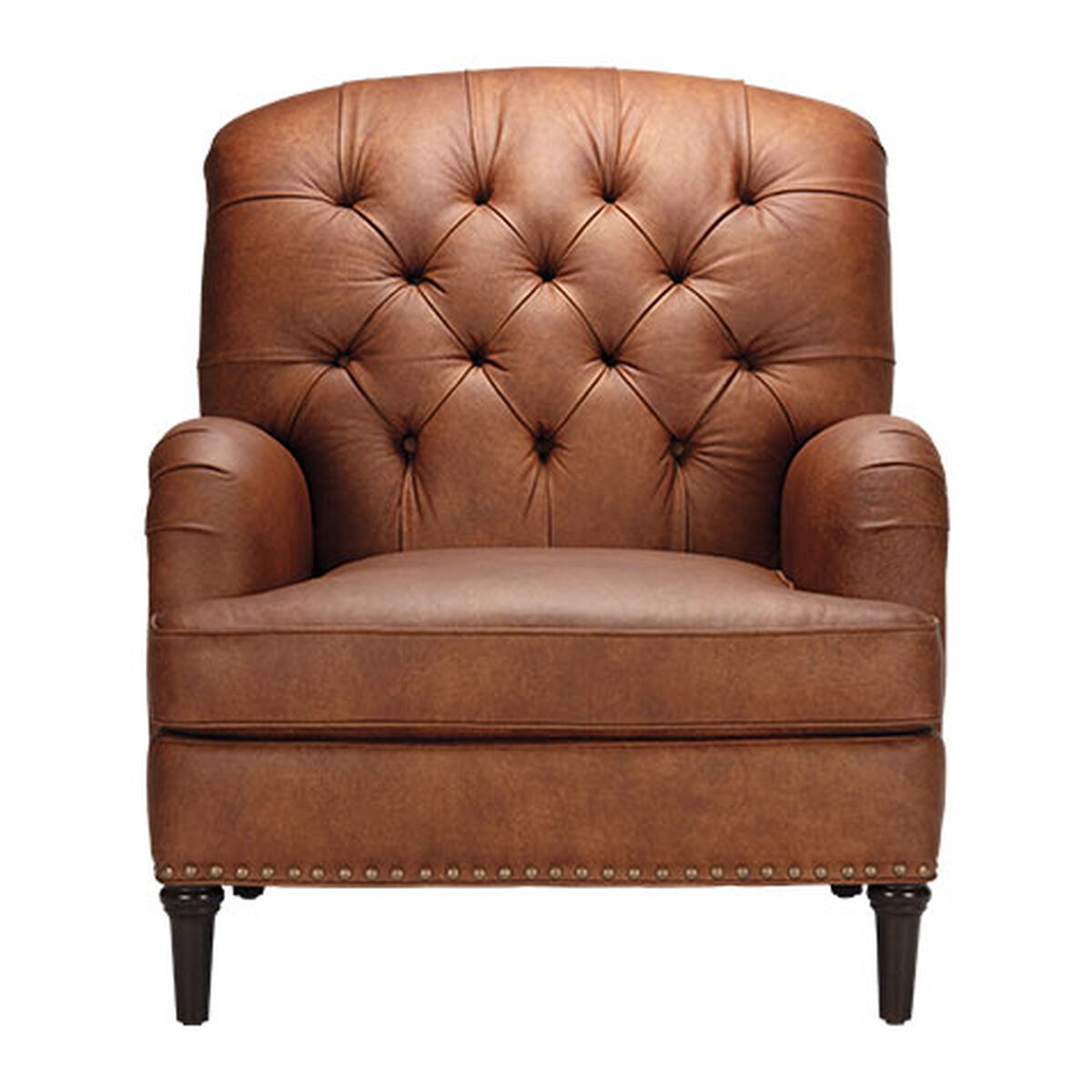Reede Tall-Back Leather Club Chair