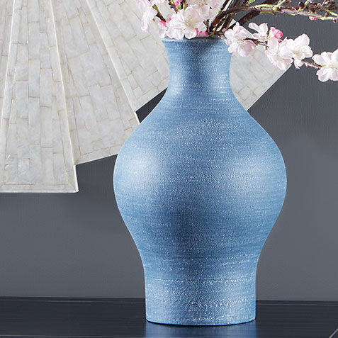 Washed Ceramic Vase, Large Product Tile Hover Image 432509A  NAT