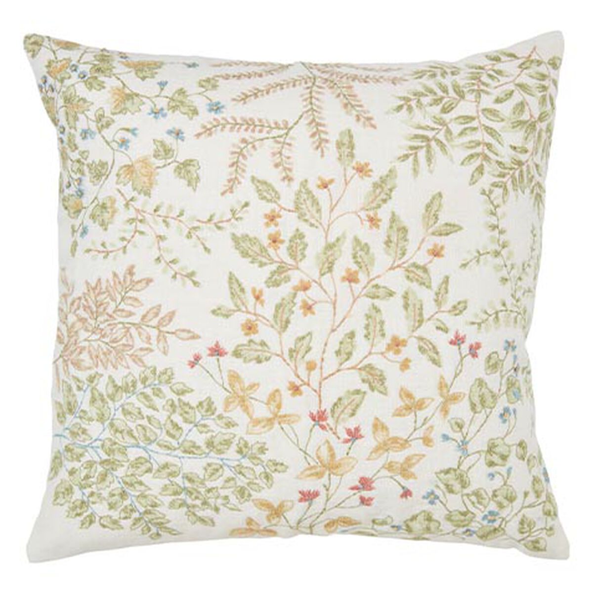 Sketchbook Floral Embroidered Pillow