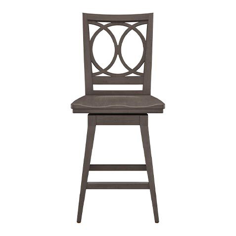 Cyra Swivel Counter Stool, Wood Seat image