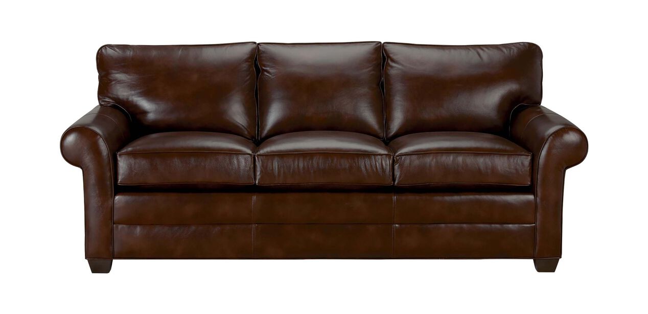 Bennett Roll Arm Leather Sofa Quick, Broyhill Harrison Leather Sofa