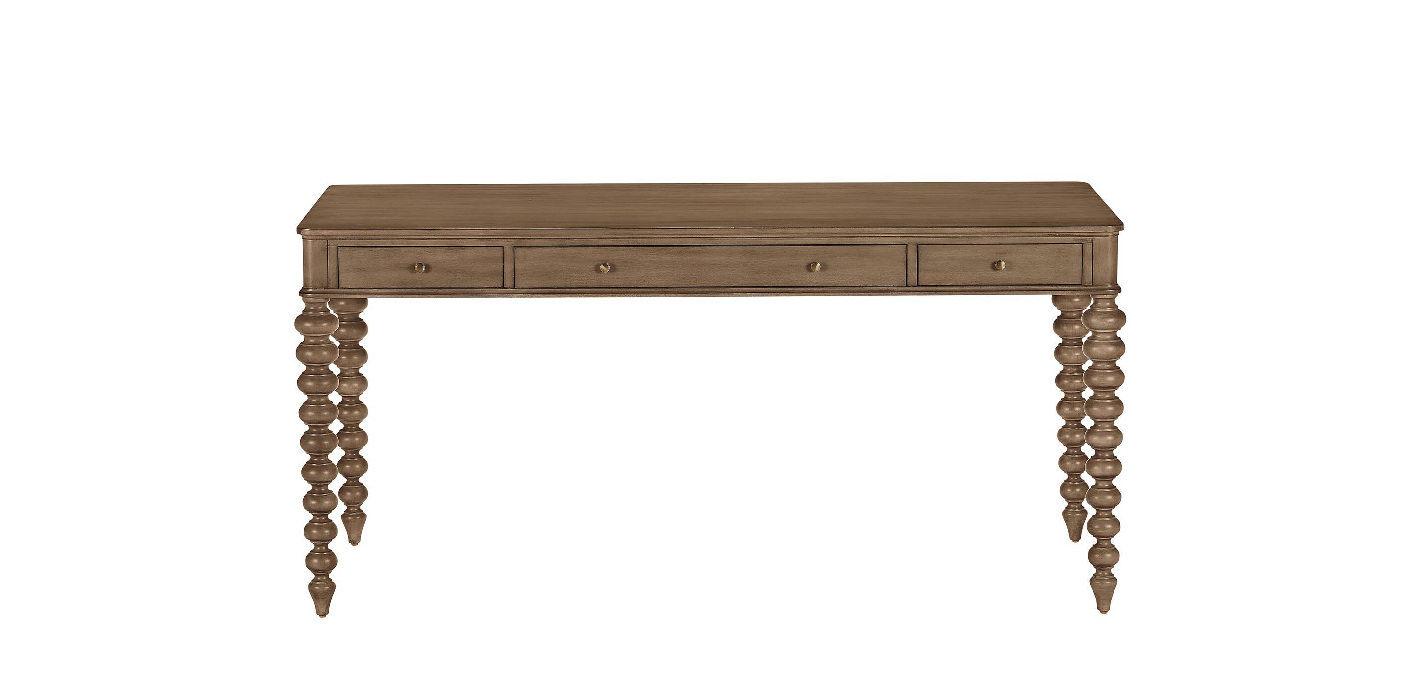 Custom Rounded-Corner Home Office Desk