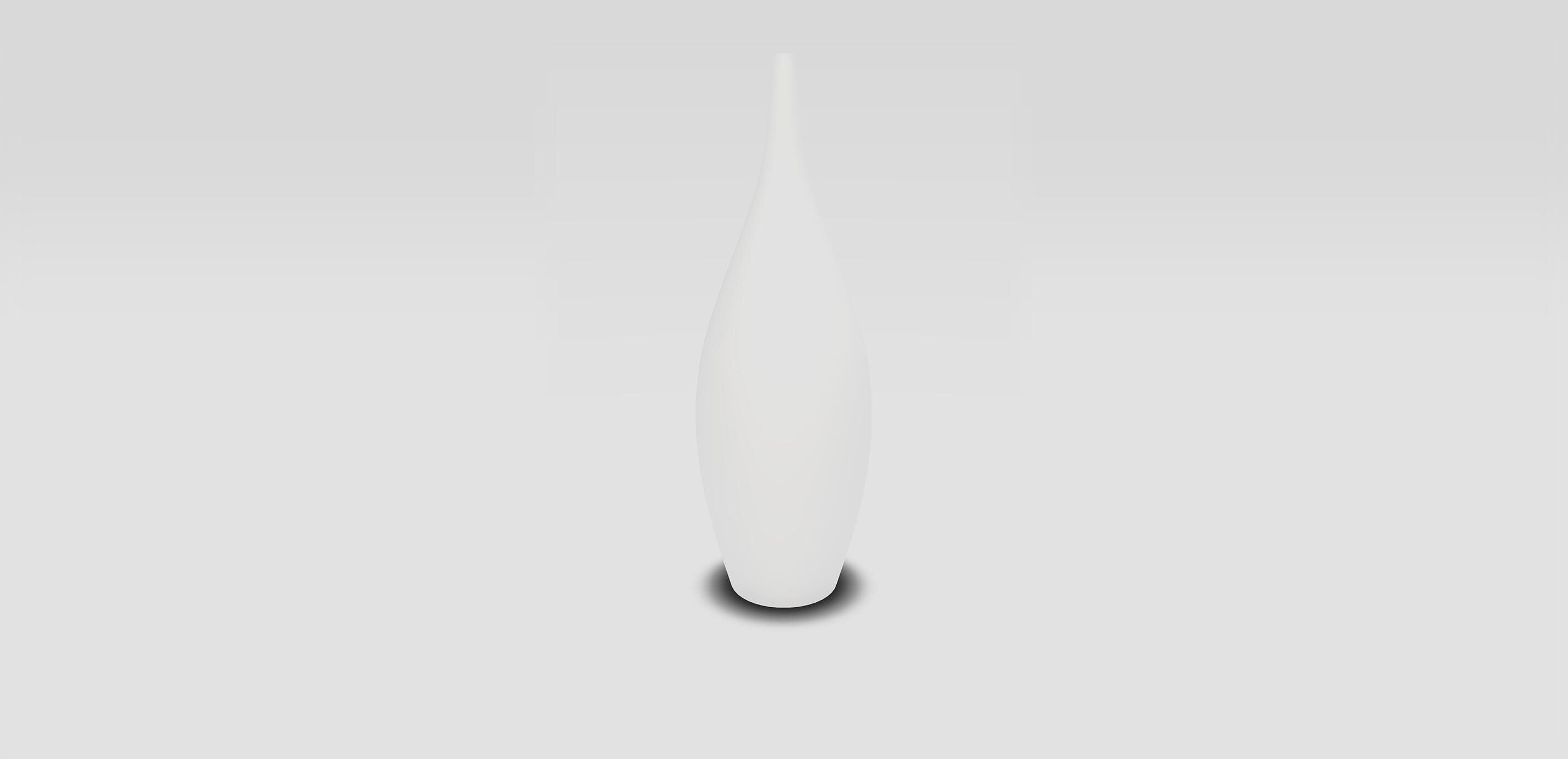 White Glass Goddess Vase 1