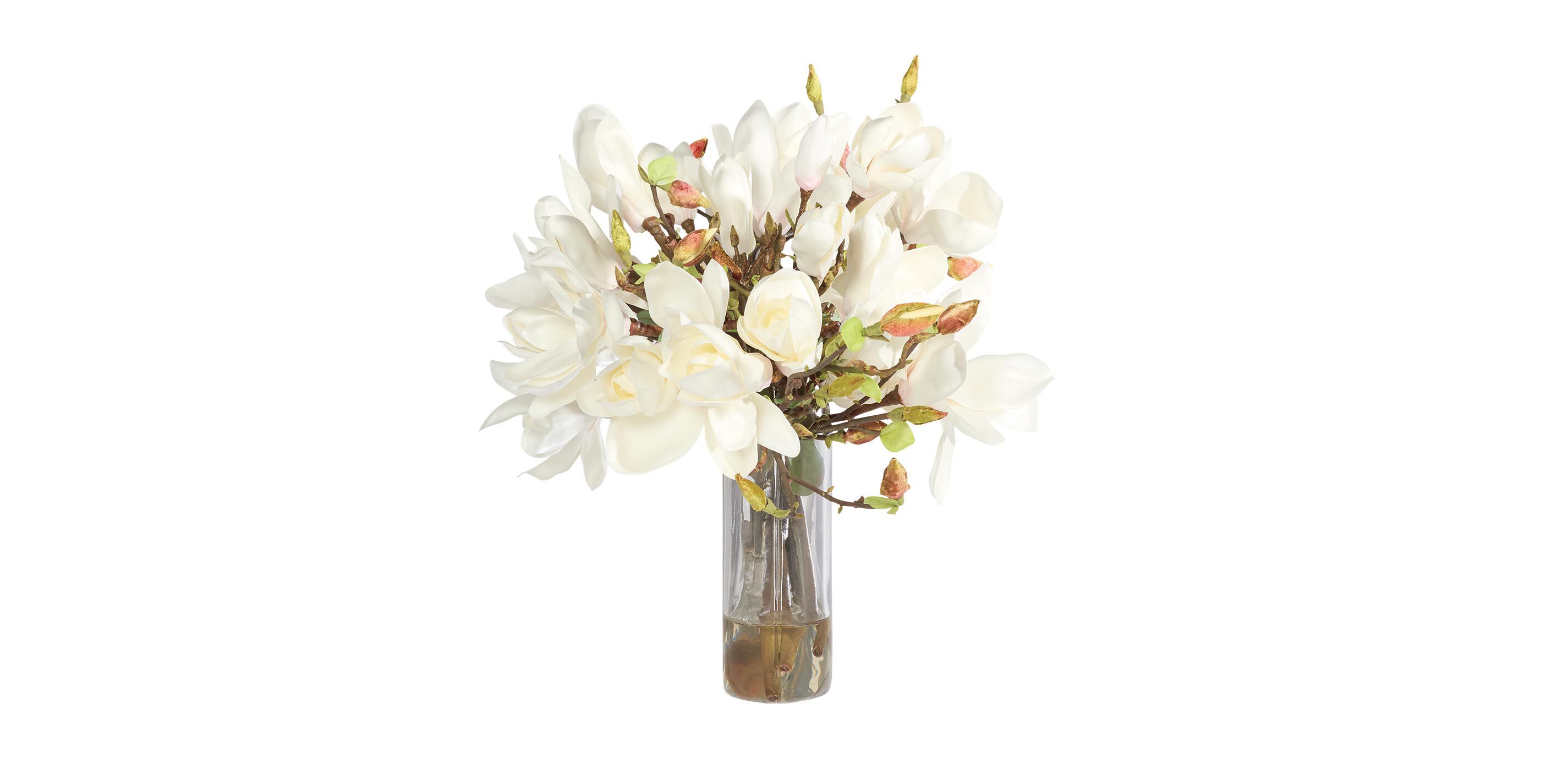 Magnolia Arrangement in Linear Vase_3