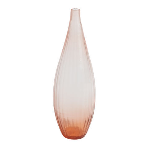 Peach Ribbed Vase image