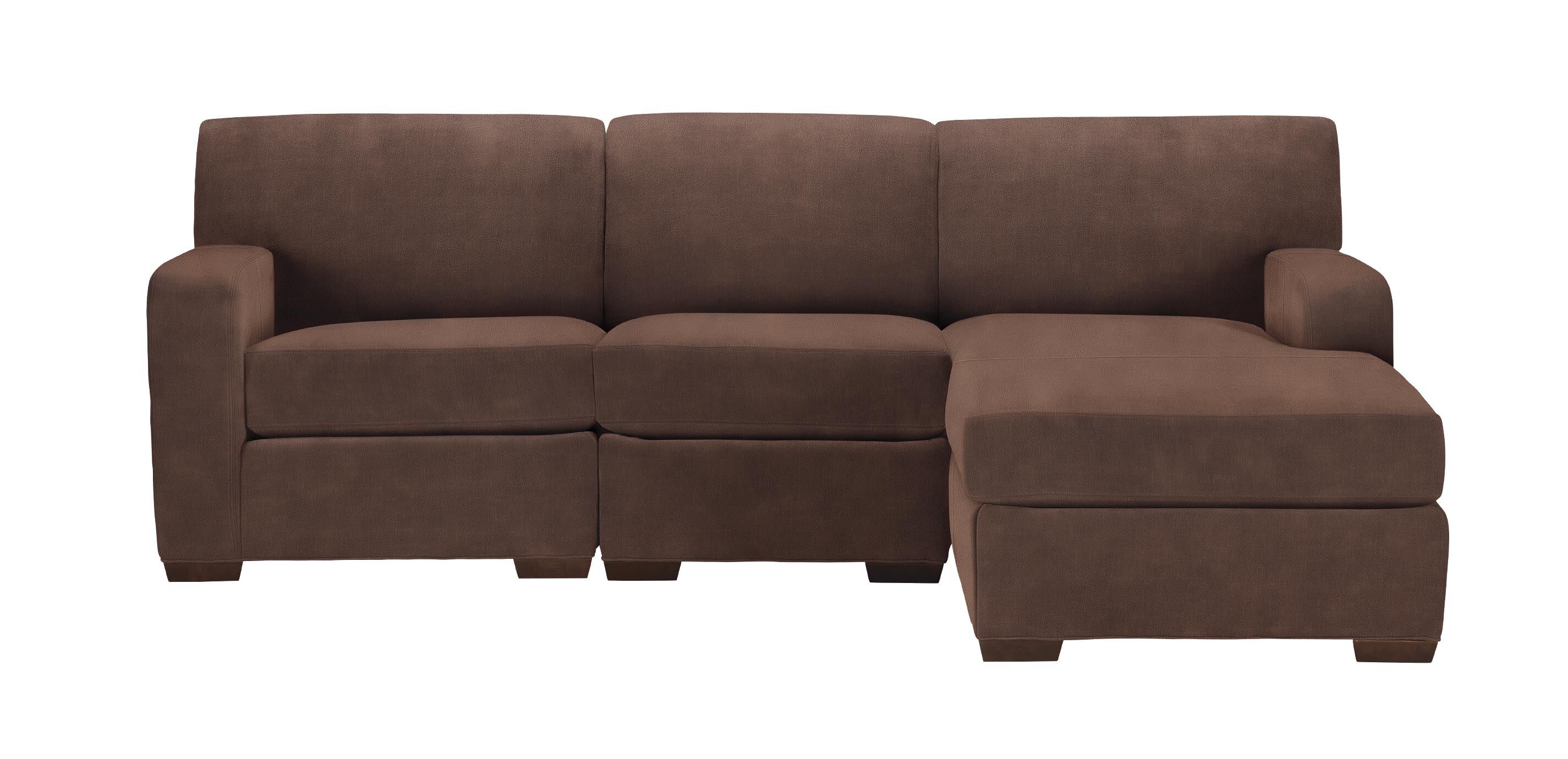 Kellan Leather Three-Piece Chaise Sectional