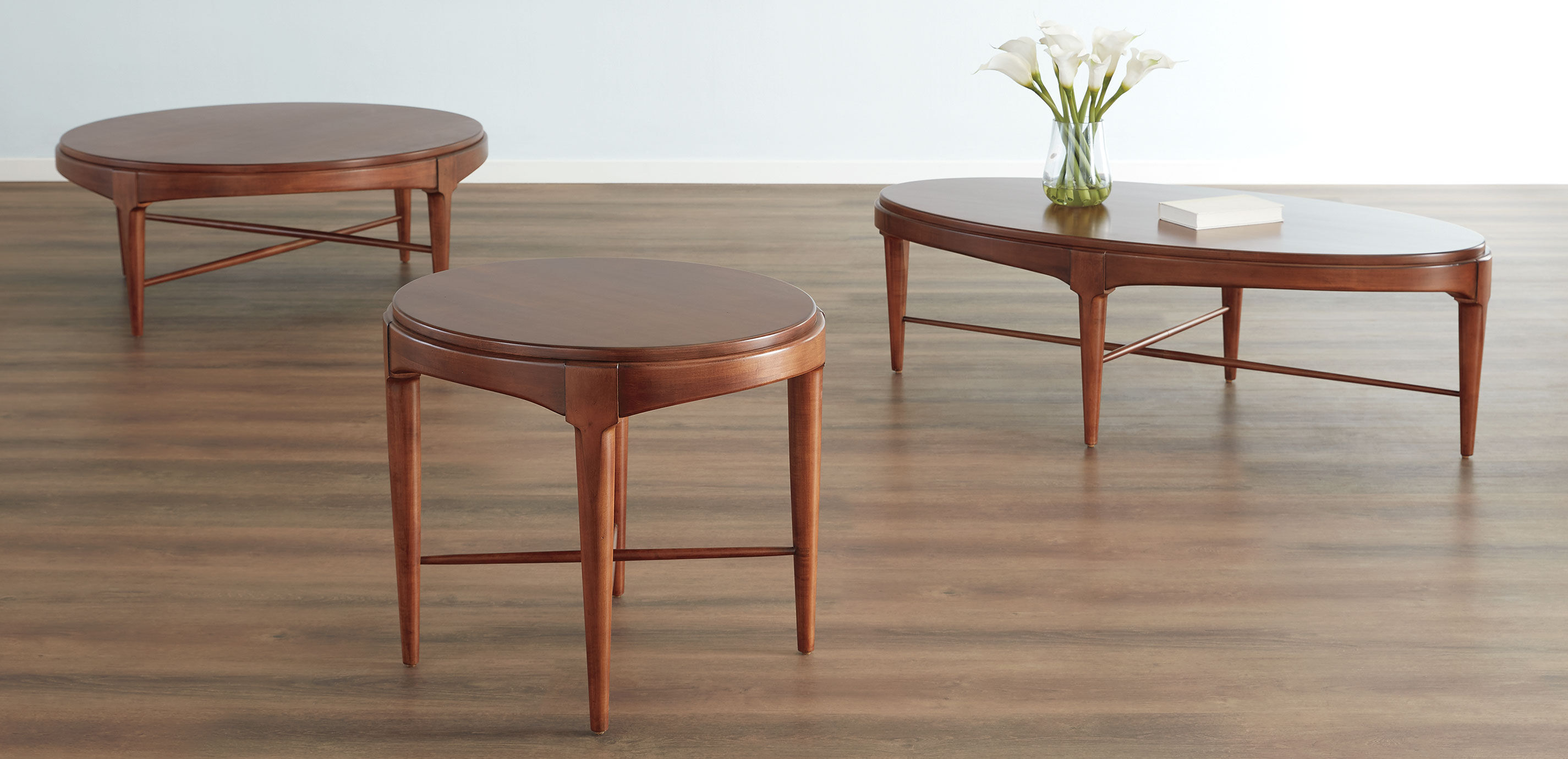 Draper Oval Wood Midcentury End Table_8