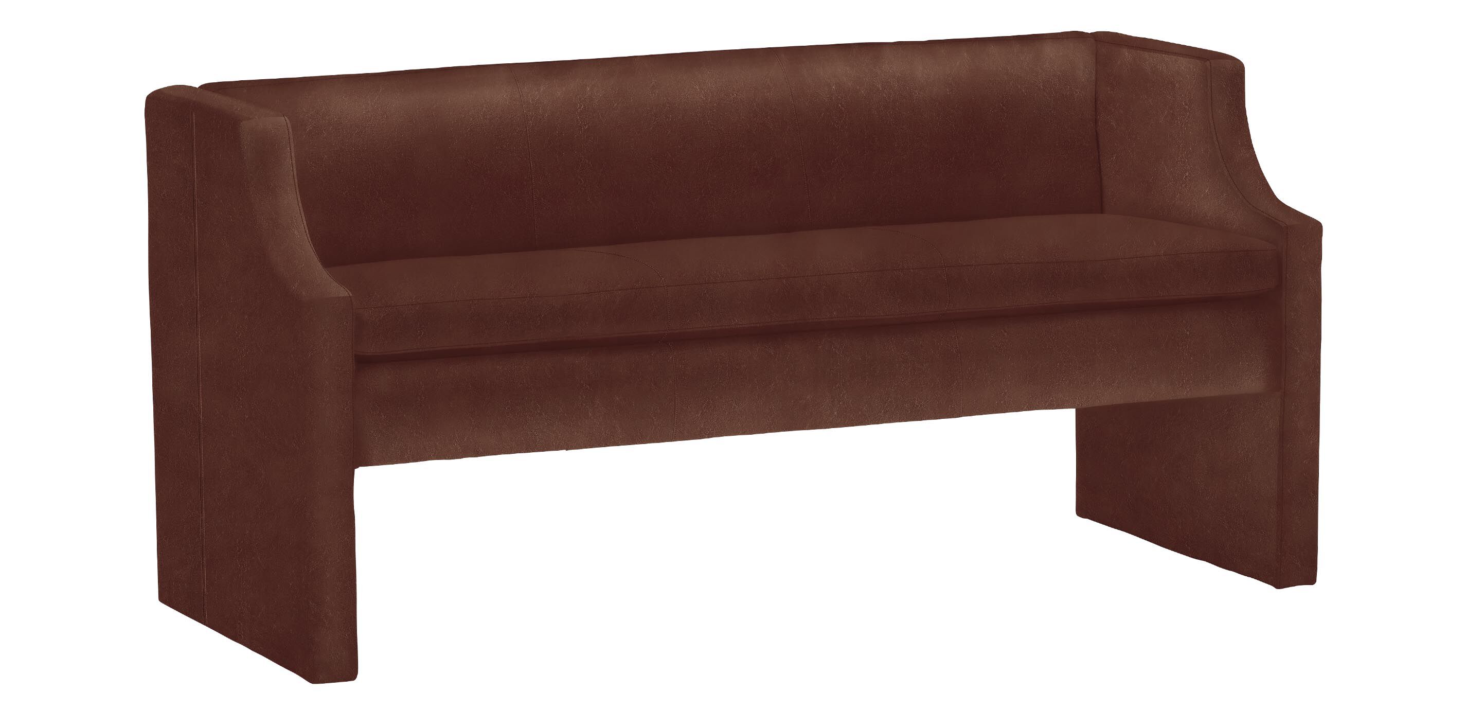 Samira Fully Upholstered Leather Bench_1