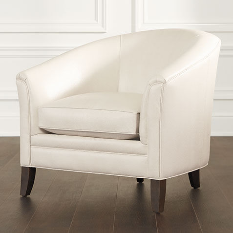 Nathalie Leather Barrel-Back Chair Product Tile Hover Image 722205