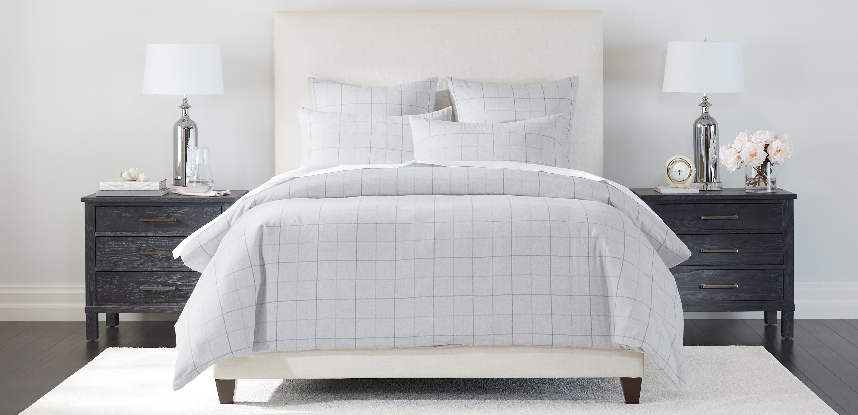 Plaid Flannel Duvet Cover and Shams Set
